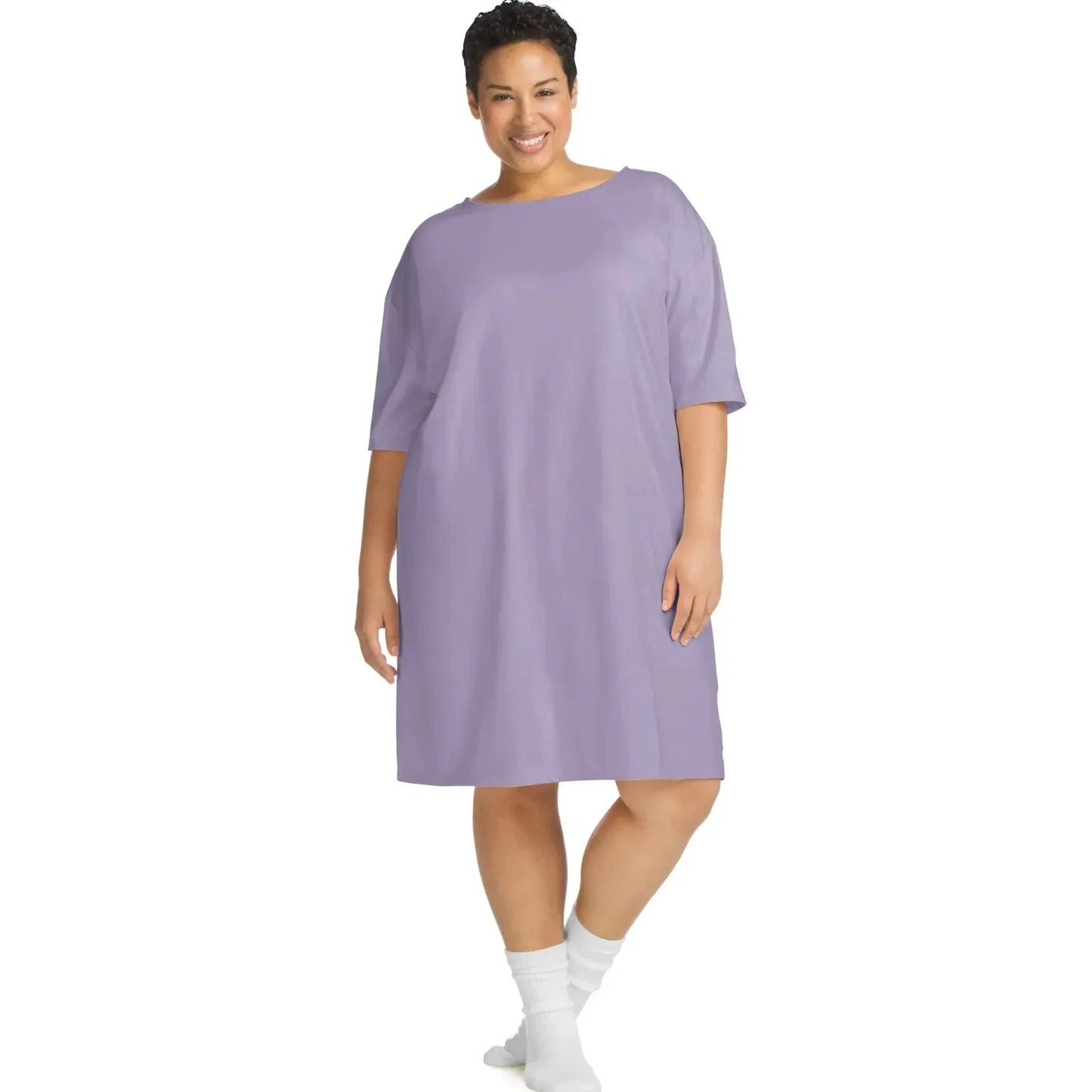 JMS Knit Studios 29323 Women's Plus Size Cotton Wear Around Sleep Shirt (Select Size & Color)