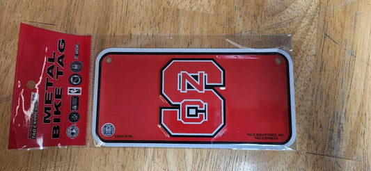 NC State Wolfpack NCAA licensed Metal Bike Tag License Plate 6 in. by 3 in.