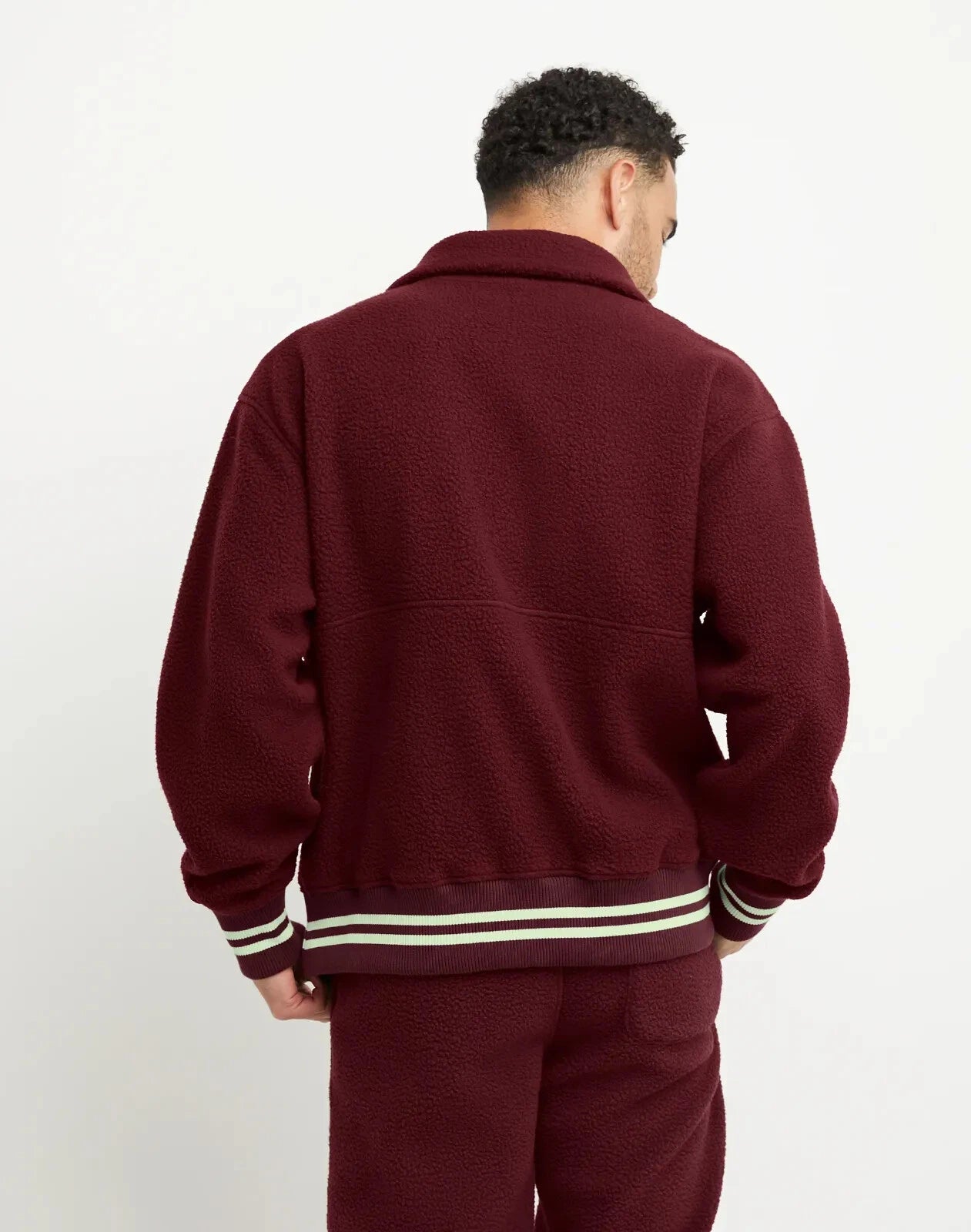 Champion V74958 Men's High Pile Fleece Warmup Jacket Embroidered C Logo Maroon (Pick Size)