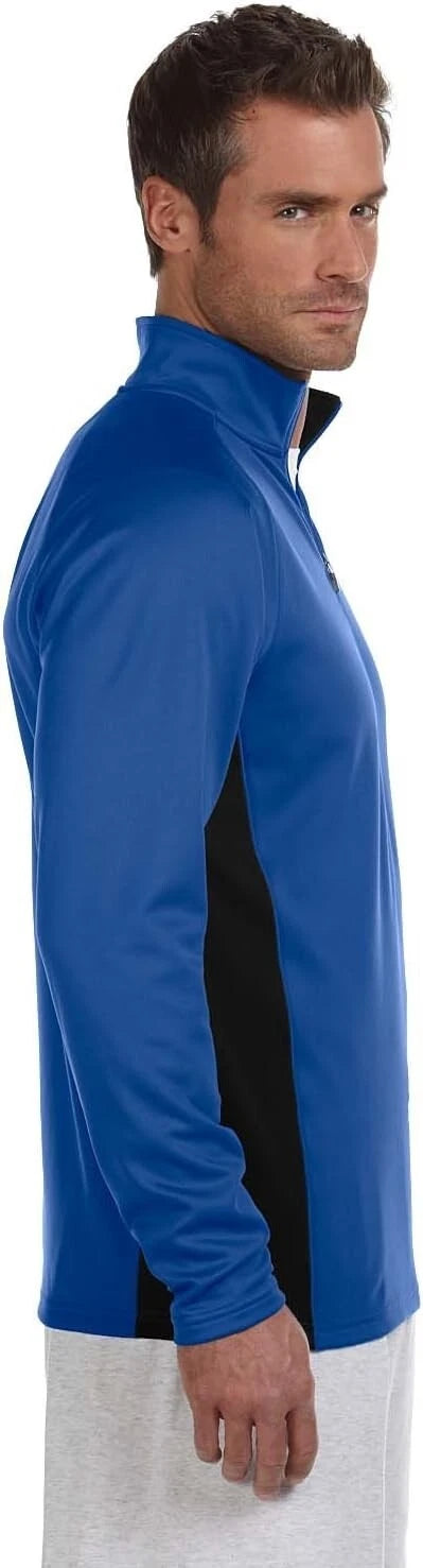 Champion S230 Men's Double Dry Colorblock 1/4 Zip Jacket Pullover Royal Blue (Only XL & 3XL Left)