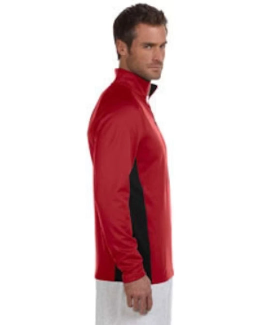 Champion S230 Men's Double Dry Colorblock 1/4 Zip Jacket Pullover Scarlet (Only 3XL Left)