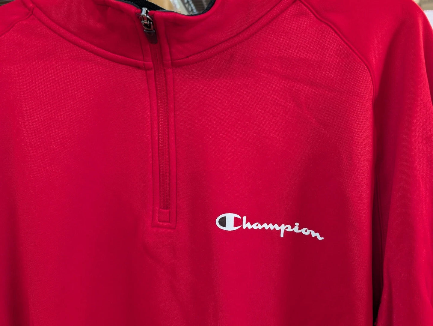 Champion S230 Men's Double Dry Colorblock 1/4 Zip Jacket Pullover Scarlet (Only 3XL Left)