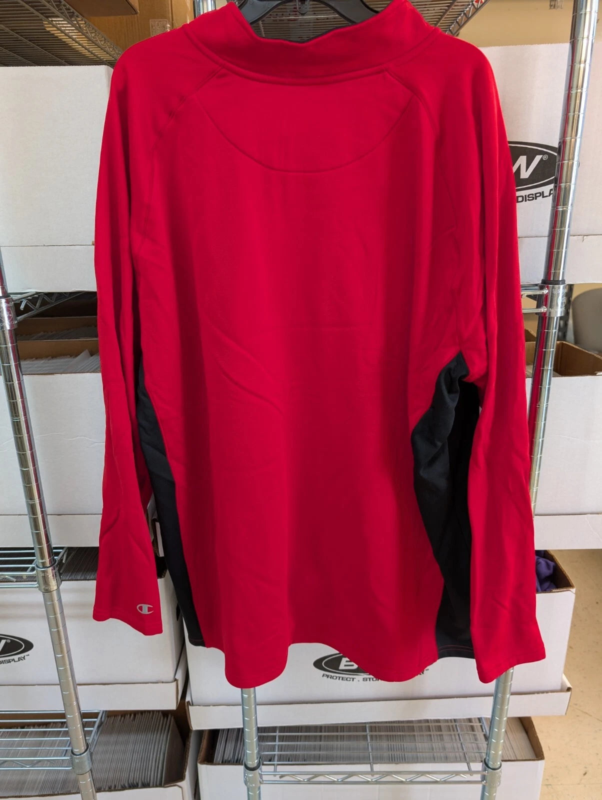 Champion S230 Men's Double Dry Colorblock 1/4 Zip Jacket Pullover Scarlet (Only 3XL Left)