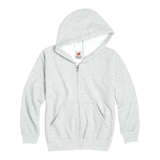 Hanes Comfortblend EcoSmart Full-Zip TODDLER Hoodie Sweatshirt Light Gray X-Small 2-4
